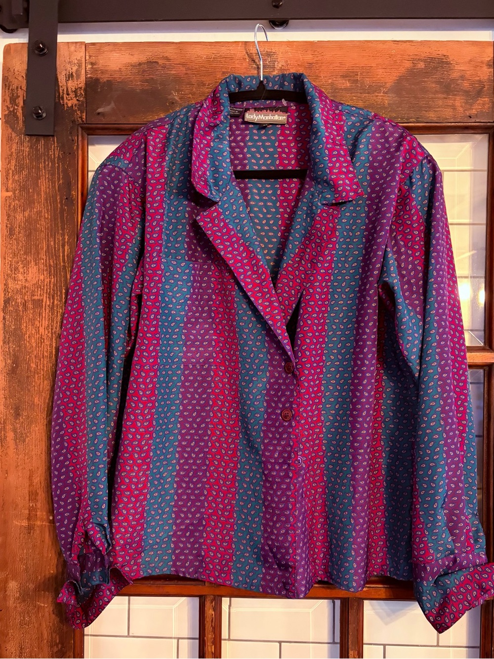 Vintage Lady Manhattan long-sleeve blouse 
Size 14